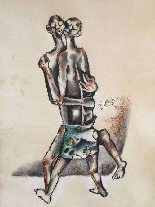 WEEKEND SPECIAL~ MIXED MEDIUM ON PAPER BY LUCAS SITHOLE