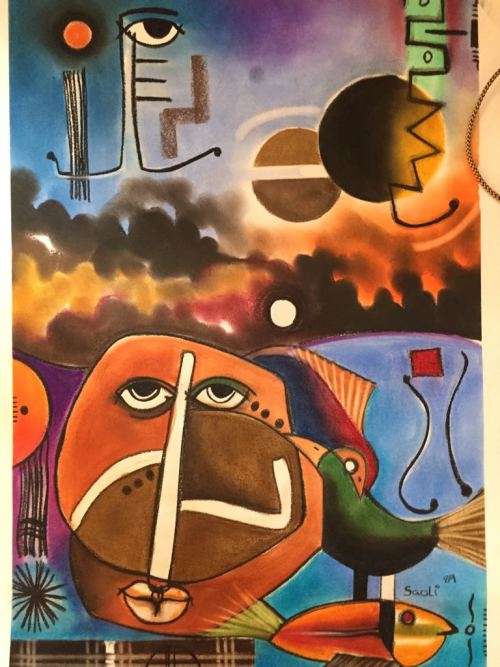 HIGHLY COLLECTABLE MASTER PIECE BY WELL KNOWN ARTIST WINSTON SAOLI