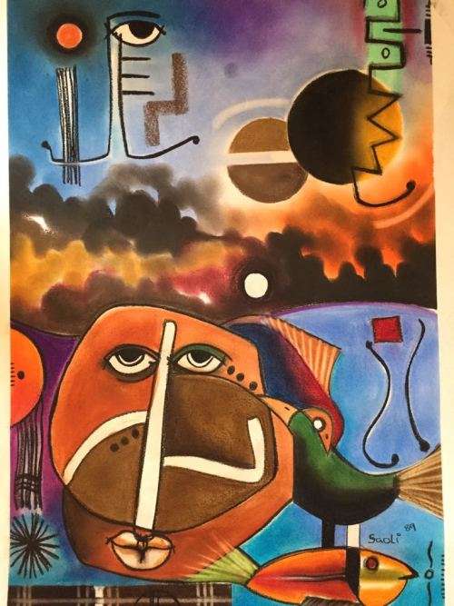 HIGHLY COLLECTABLE MASTER PIECE BY WELL KNOWN ARTIST WINSTON SAOLI