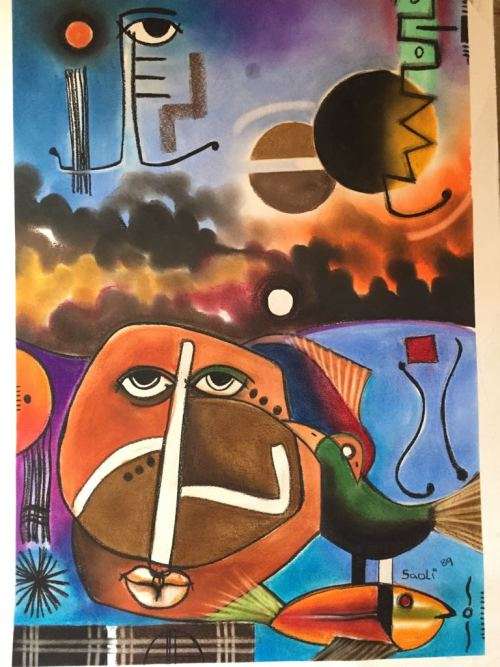 HIGHLY COLLECTABLE MASTER PIECE BY WELL KNOWN ARTIST WINSTON SAOLI