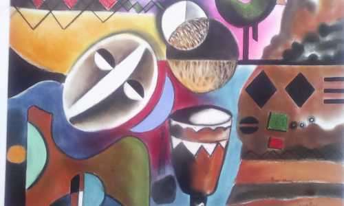 NICELY DONE PIECE BY ~~~ WINSTON SAOLI ~~~~PASTELS ON PAPER