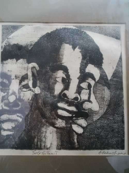 NICE PIECE BY G. GABASHANE~~ WOOD CUT ETCHING