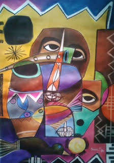 THE BEST OF WINSTON SAOLI~ MIXED MEDIA ON PAPER~~ UMQOMBOTHI