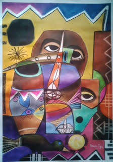 THE BEST OF WINSTON SAOLI~ MIXED MEDIA ON PAPER~~ UMQOMBOTHI