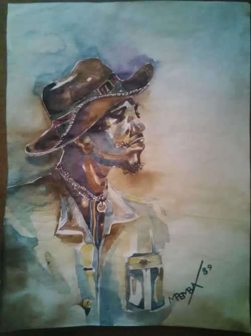 NICELY DONE PIECE BY G. PEMBA ~~ WATERCOLOUR ON PAPER.