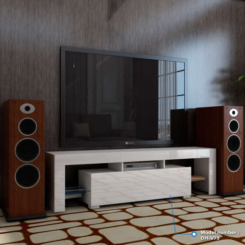 Modern LED TV Stand Unit white Cabinet DH-V73 - 26.50kg