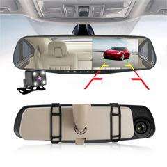 Dashcam Dual Lens Car Camera Full HD 1080P Video Recorder Rearview Mirror With Rear view DVR