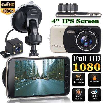 Dual Lens Car DVR DashCam Camera HD 1080p Video with Rear Camera