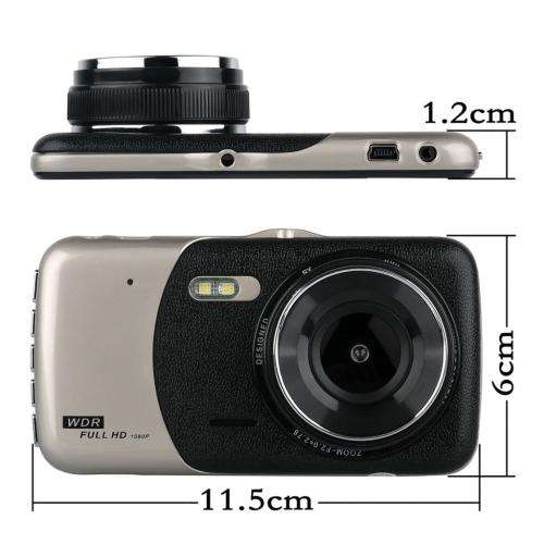 Dual Lens Car DVR DashCam Camera HD 1080p Video with Rear Camera