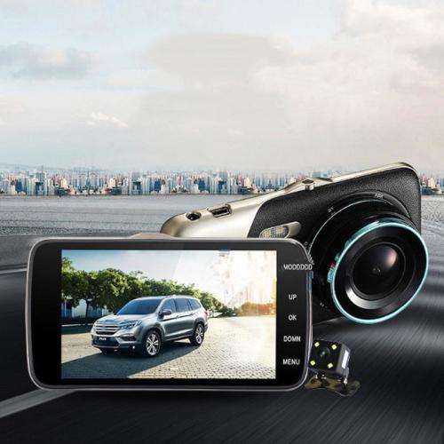 Dual Lens Car DVR DashCam Camera HD 1080p Video with Rear Camera