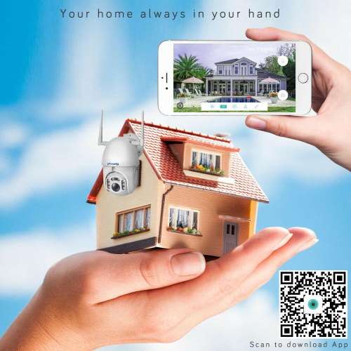 Outdoor /Indoor Dome IP Camera Smart Wireless Home Security PTZ , Auto Human Tracking, CCTV , Audio