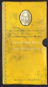 2001 MANDELA Silver Nobel Commemorative SILVER MEDALLION