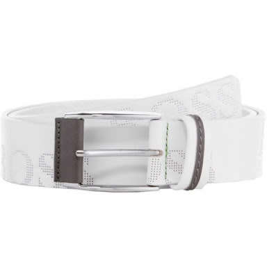 Hugo Boss Green Label Belt With A Straight End  WHITE WITH GREY