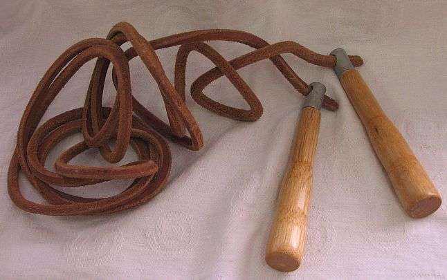 Skipping Rope - Leather with Wooden Handles