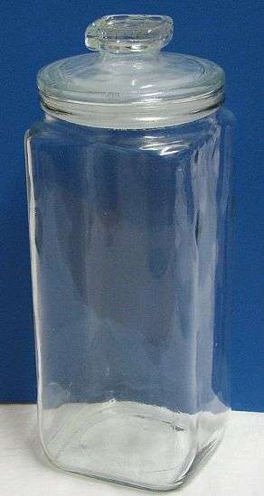 GLASS STORAGE JAR WITH LID (TALL)