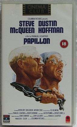 Papillon - Steve McQueen & Dustin Hoffman - VHS Tape