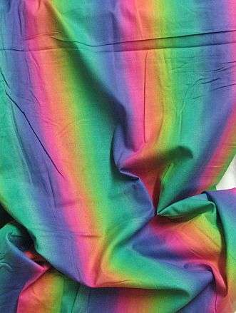 FABRIC - Rainbow Stripe - See listing for details (OFF CUTS & END OF ROLLS)