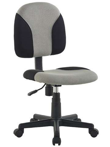 BURO TYPIST CHAIR FOR OFFICE IN TWO TONE BLACK AND GREY