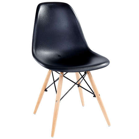 PLASTIC MOULDED CHAIR IN BLACK OR WHITE PM07