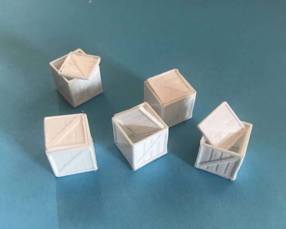 HO Open Wooden Crates