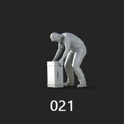 Courier Guys in HO Scale