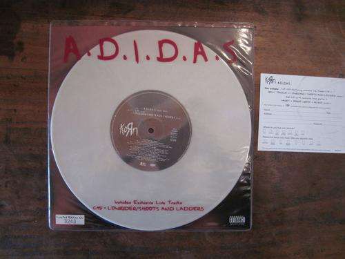 KORN - A.D.I.D.A.S 10" UK EX / EX WHITE VINYL 3 TRACKS NUMBERED