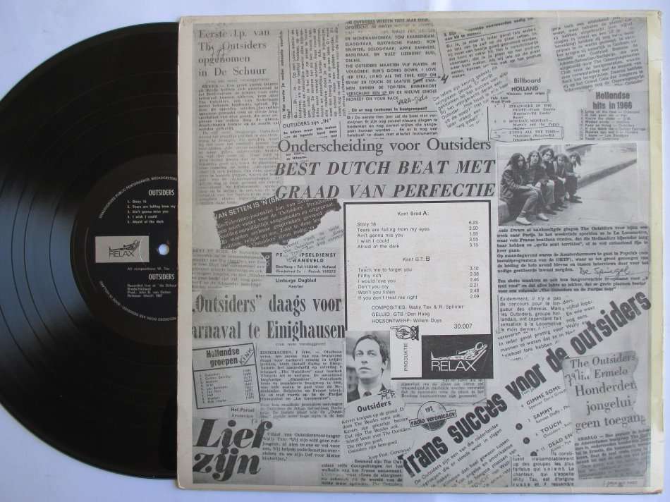 OUTSIDERS - OUTSIDERS - HOLLAND - VG+ /VG- RARE 60'S GARAGE PSYCH - O.G.