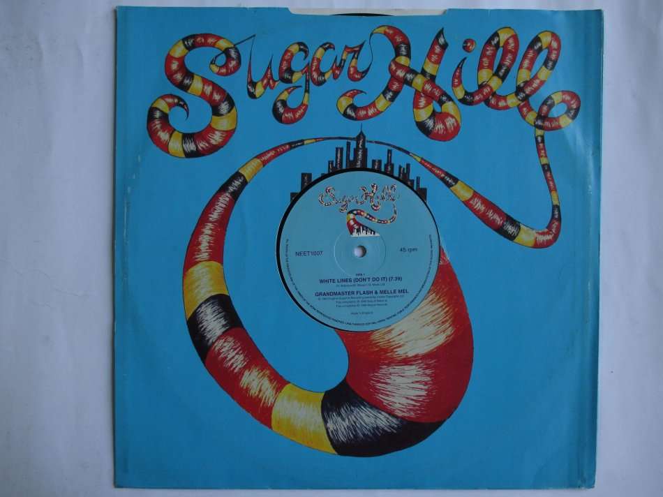GRANDMASTER FLASH & MELLE MEL - WHITE LINES, 12" - UK - VG / VG