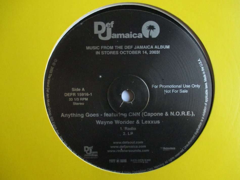DEF JAMAICA - ANYTHING GOES 12" - USA - VG+ / VG+