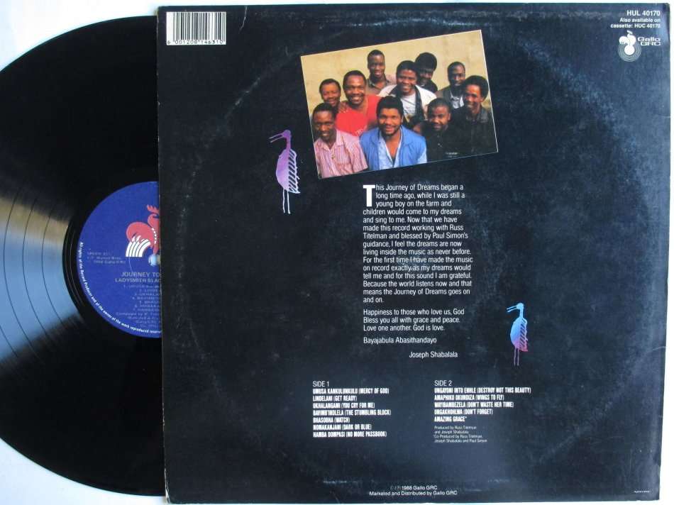 LADYSMITH BLACK MAMBAZO - JOURNEY OF DREAMS - RSA VG+ /VG+
