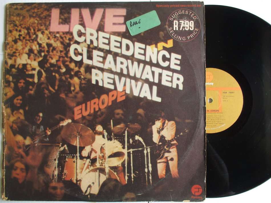 CREEDENCE CLEARWATER REVIVAL - LIVE EUROPE - G+ /VG /VG+ 2 LP GATEFOLD