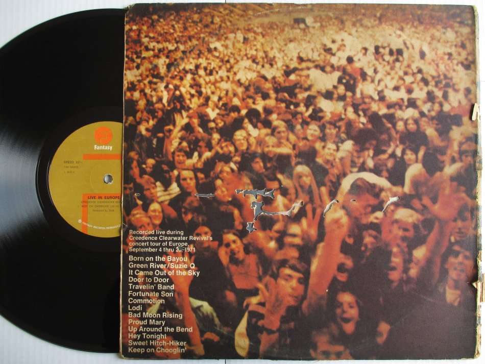 CREEDENCE CLEARWATER REVIVAL - LIVE EUROPE - G+ /VG /VG+ 2 LP GATEFOLD
