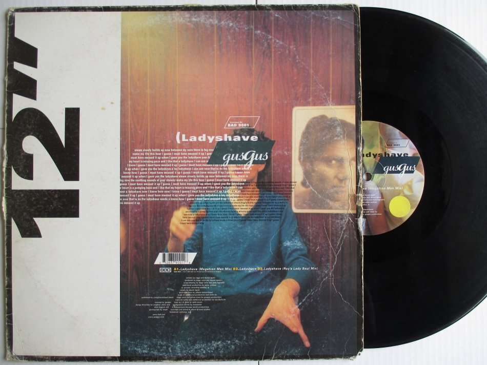 GUS GUS - LADYSHAVE 12" G+ /VG- MEGATRON MAN  4AD