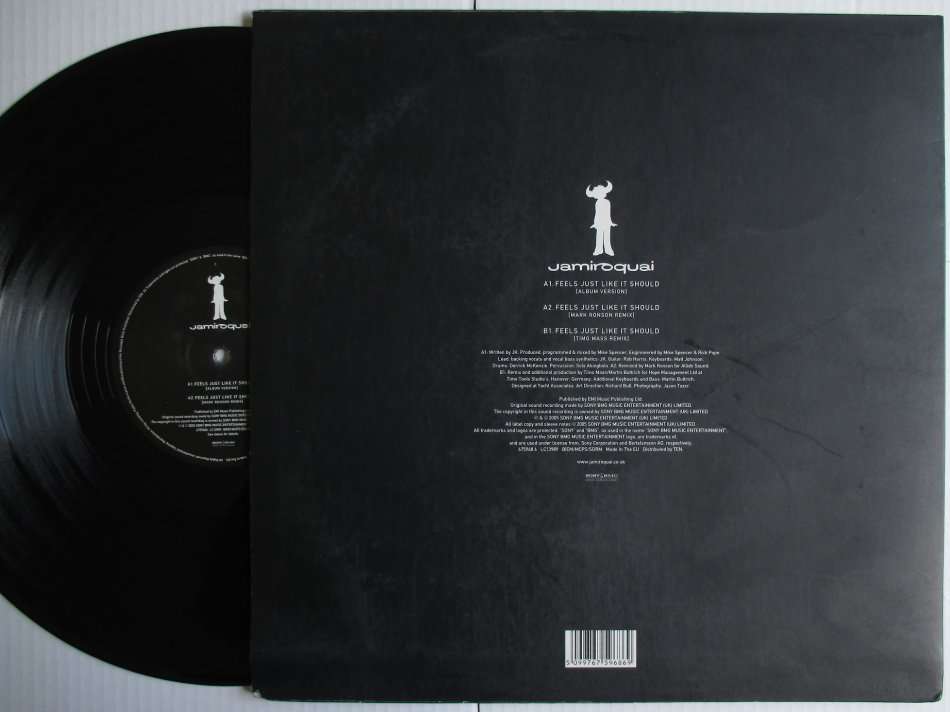 JAMIROQUAI - FEELS JUST LIKE IT SHOULD 12" UK VG+ /VG