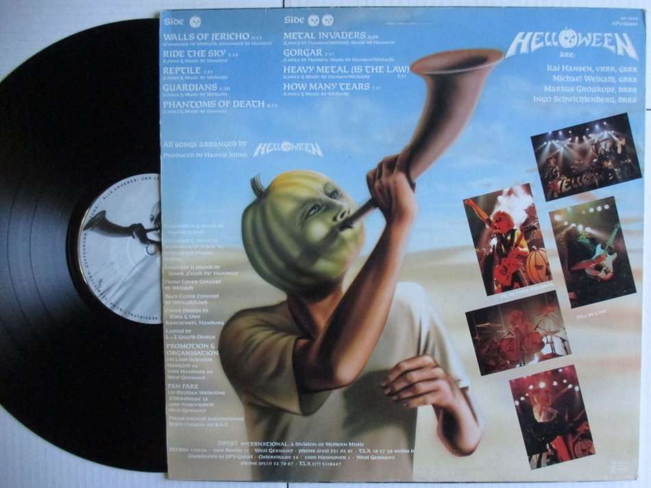 HELLOWEEN - WALLS OF JERICHO - GERMANY VG / VG WITH INNER O.G.
