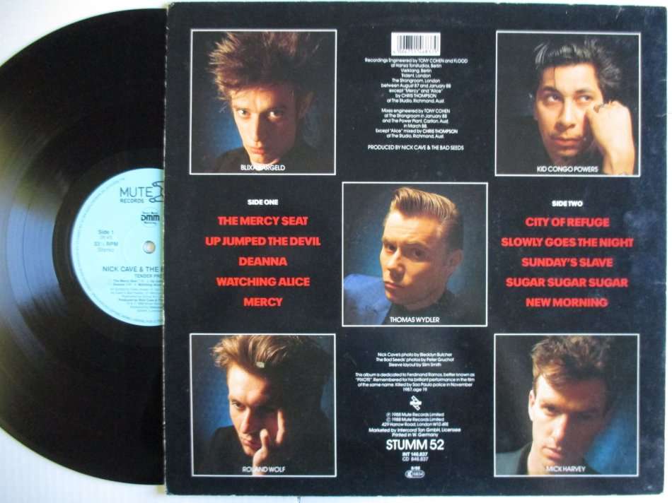 NICK CAVE AND THE BAD SEEDS - TENDER PREY - GERMANY VG- /VG- WITH INNER DMM PRESSING