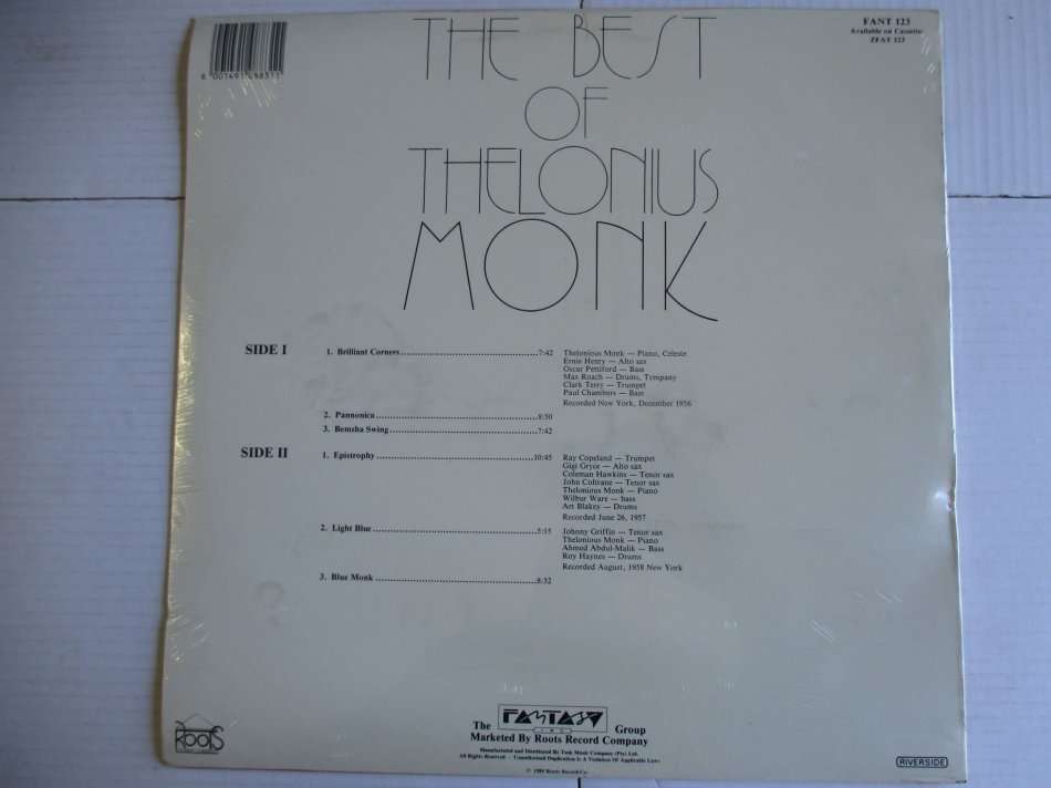 THE BEST OF THELONIOUS MONK - RSA EX / EX SEALED