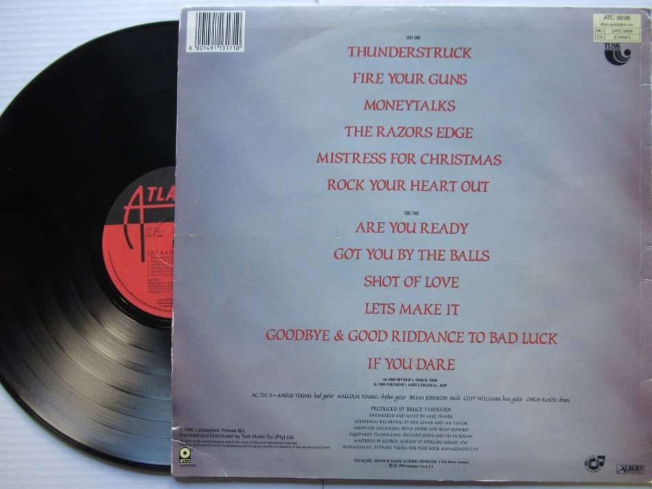 ACDC - THE RAZORS EDGE - RSA VG- /VG