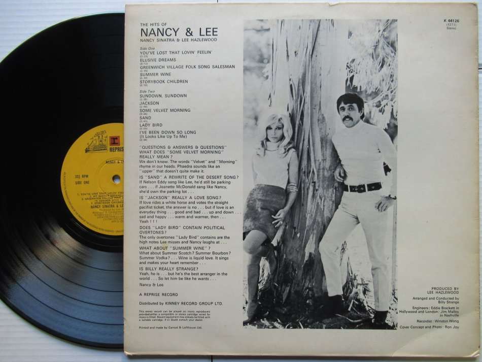 NANCY SINANTRA & LEE HAZLEWOOD - NANCY & LEE - UK - VG / VG+