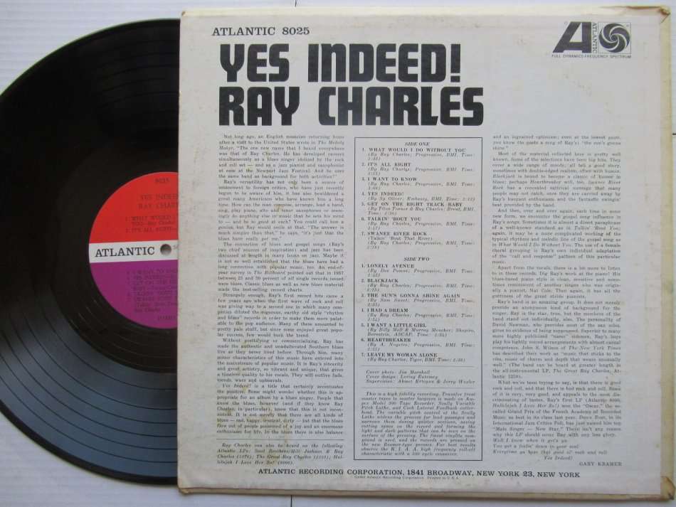 RAY CHARLES - YES INDEED - USA - VG+ / VG