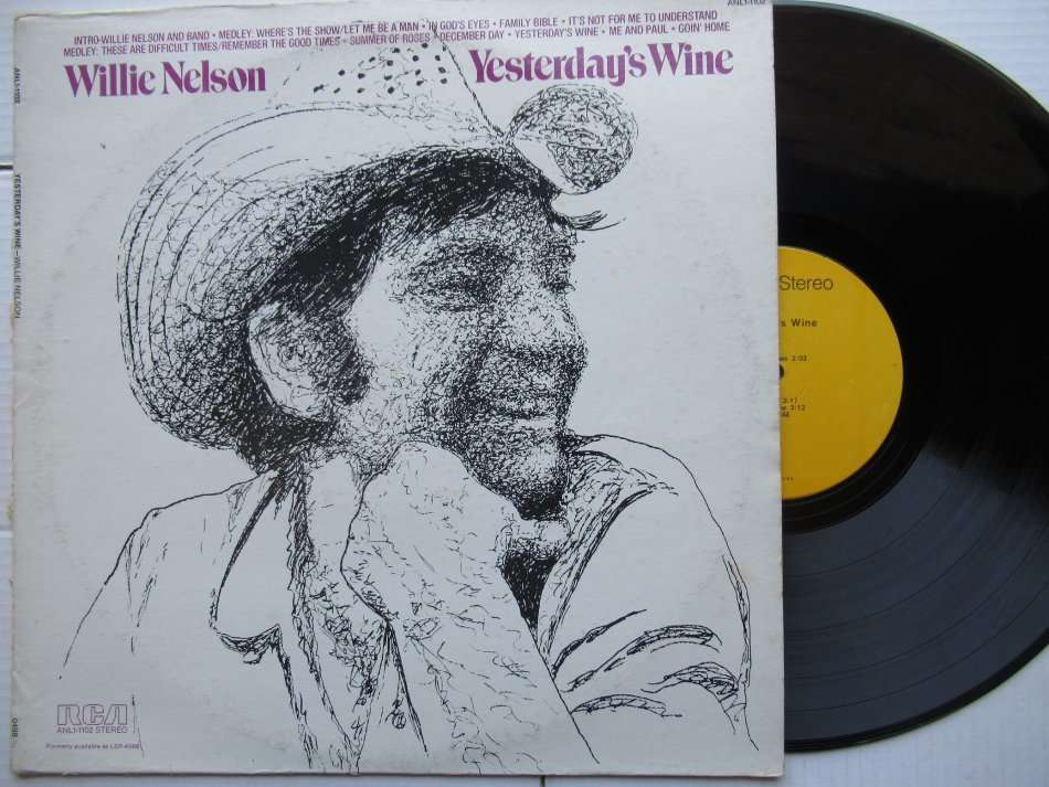 WILLIE NELSON - YESTERDAY'S WINE - USA - VG- / VG+