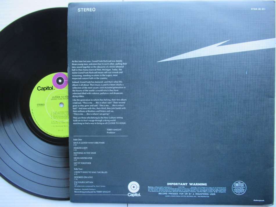 GRAND FUNK - CLOSER TO HOME - RSA - VG+ / VG GATEFOLD