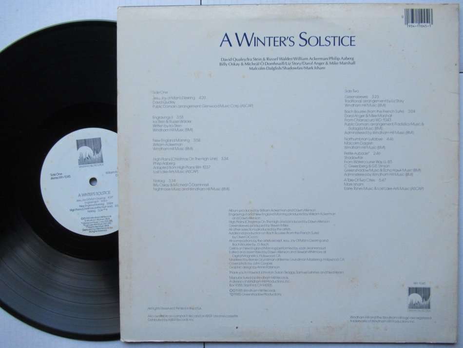VA WINDHAM HILL - A WINTER'S SOLSTICE - USA VG+ /VG+