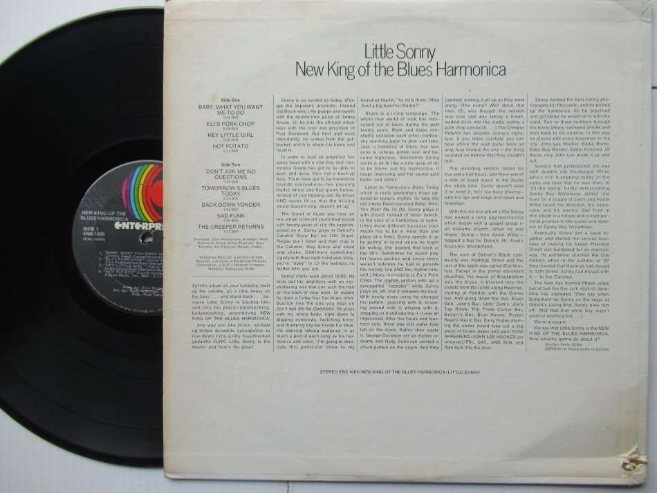 LITTLE SONNY - NEW KING OF THE BLUES HARMONICA - USA VG+ /VG+