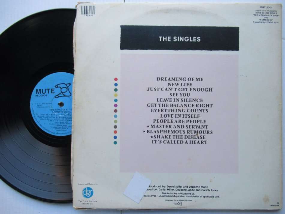 DEPECHE MODE - THE SINGLES 81-85 - RSA - VG- /VG- GATEFOLD