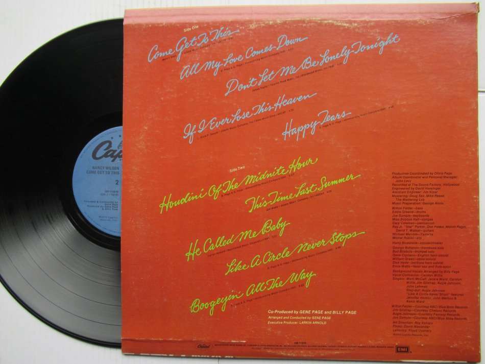 NANCY WILSON - COME GET TO THIS - USA VG+ /VG+