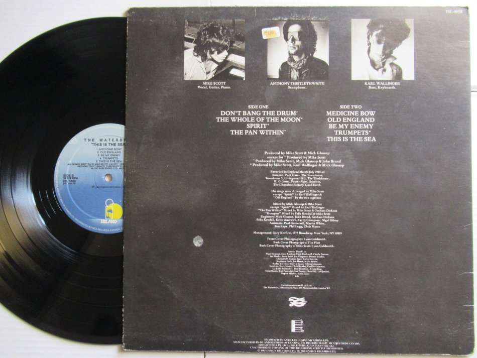 THE WATERBOYS - THIS IS THE SEA - CANADA VG /VG+ WITH INNER