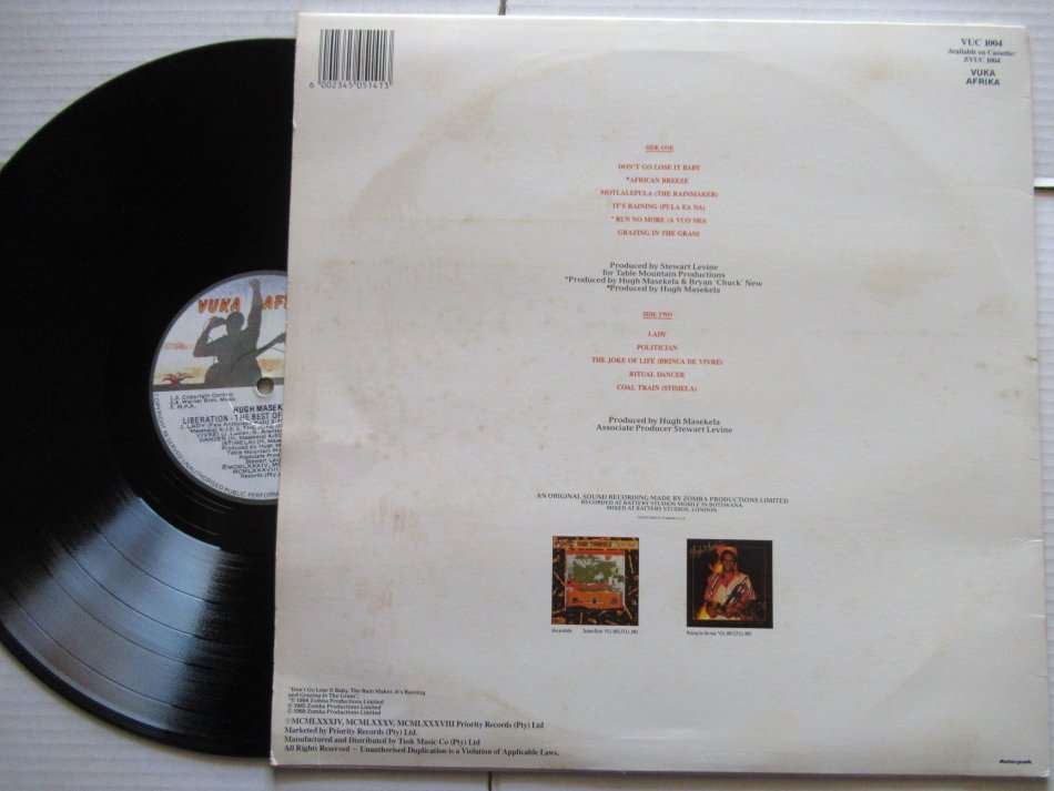 HUGH MASEKELA THE BEST OF HUGH MASEKELA  - LIBERATION - RSA - VG /VG+
