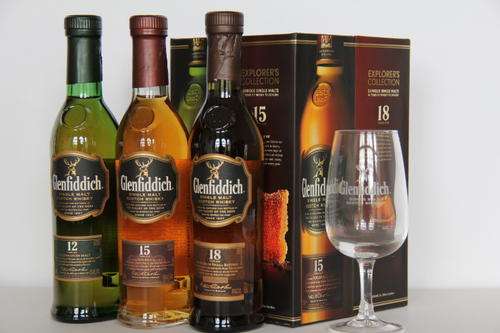 Glenfiddich Explorer Pack 3x200ml and tasting Glass.
