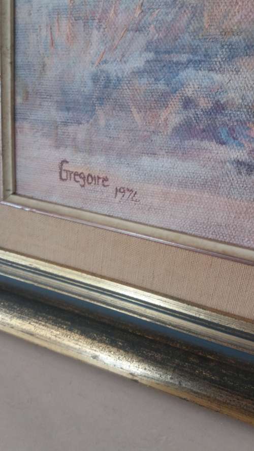 Oil Painting Signed Gregoire dated 1974